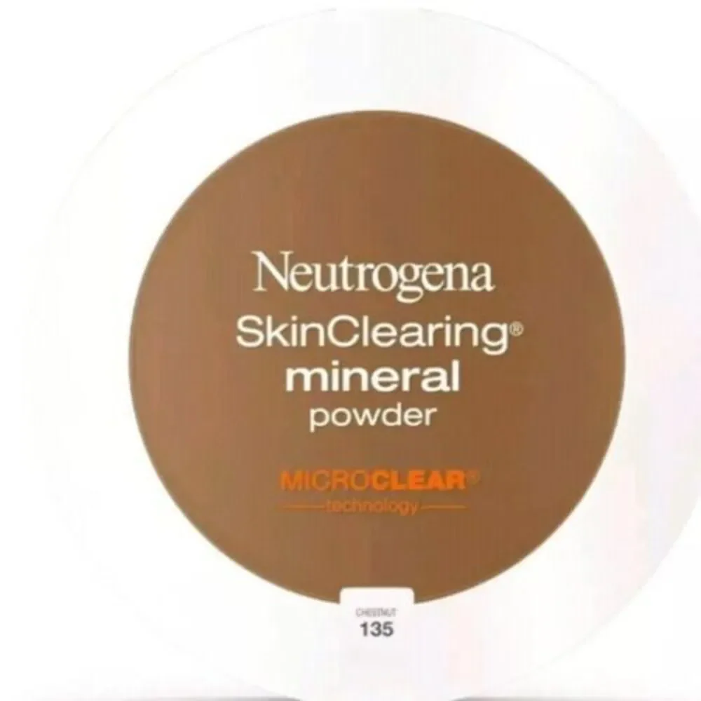NEUTROGENA SKIN CLEARING MINERAL POWDER CHESTNUT #135.  0.38OZ NEW
